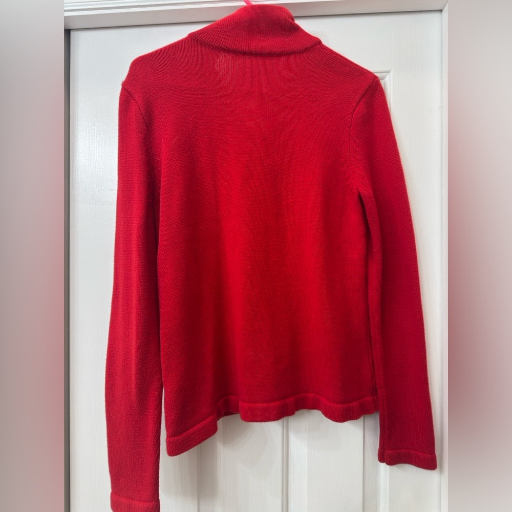 Vintage Chaps Women's Sweater with Gold Buttons - Picture 2 of 3